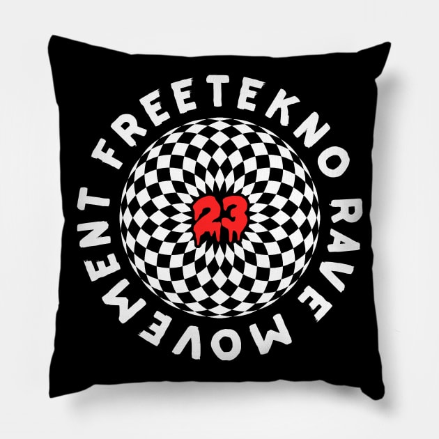 Free Tekno Movement Pillow by T-Shirt Dealer