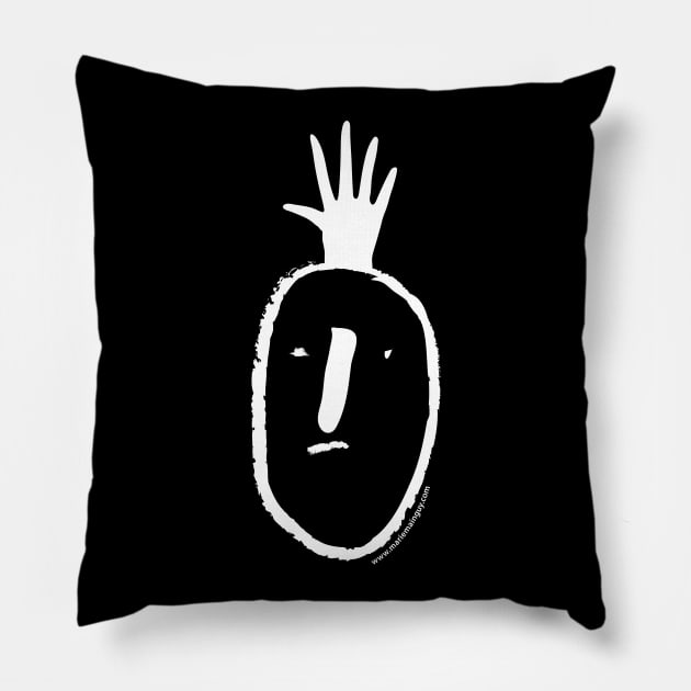 Louis en blanc Pillow by mariemainguy