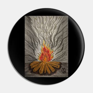 Sparks from a campfire Pin