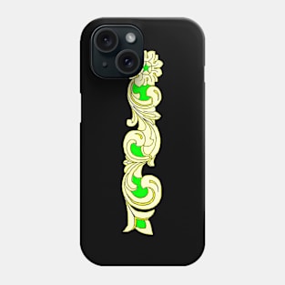 gold carved vertcally object Phone Case