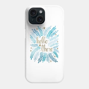 Hello There - Navy Blue & Gold Phone Case