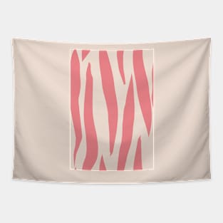 Retro red stripes Tapestry