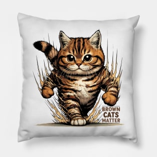 Purrfect Brown Tabby Cat Pillow