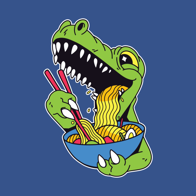 Discover T-Rex with Ramen - Kawaii Designs - Ramen - T-Shirt