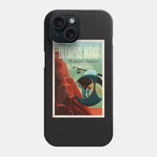 Mars tourism poster for Olympus Mons Phone Case