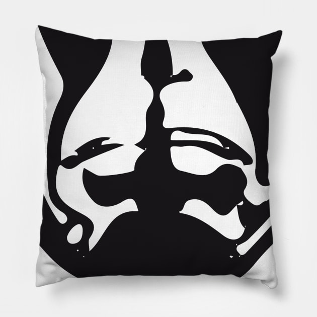 COMIC MOUTH MASK #1 Pillow by RickTurner