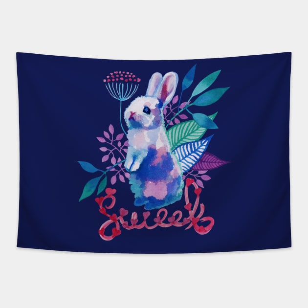 Sweet bunny Tapestry by AgniArt