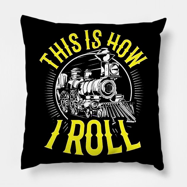 Locomotive Pillow by dgimstudio44