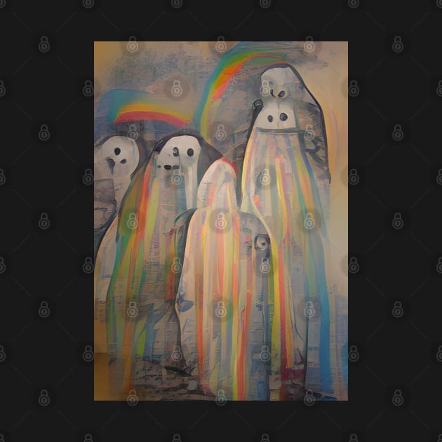 SPOOKY RAINBOW GHOSTS ON HALLOWEEN by sailorsam1805