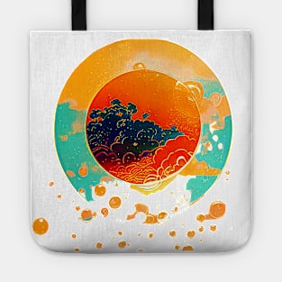 SUNSET BUBBLES, WHITECAPS Tote