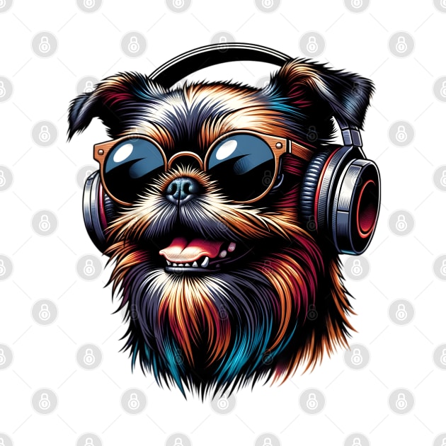 Brussels Griffon as Smiling DJ in Japanese Art Style by ArtRUs