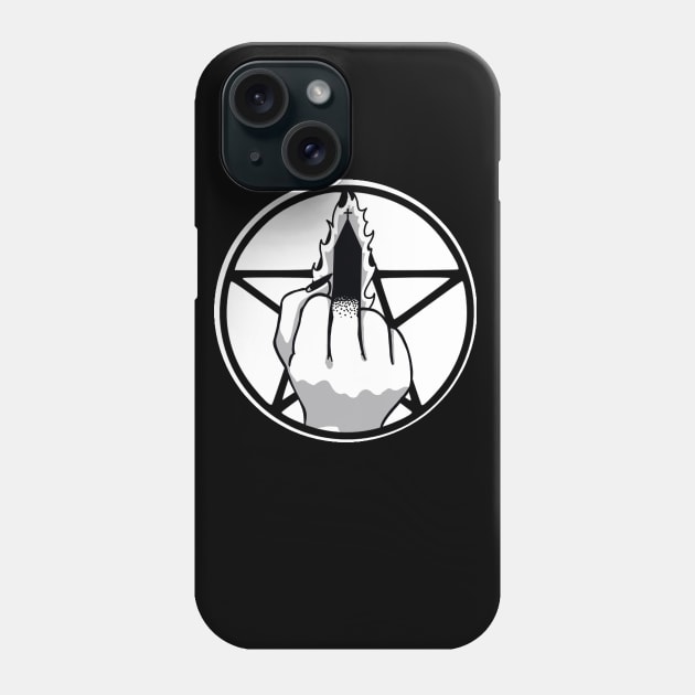 Burning church finger Phone Case by yayzus