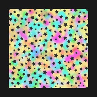Star Pattern In 80s Colors T-Shirt
