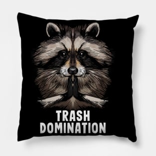 Raccoon Trash Domination Pillow