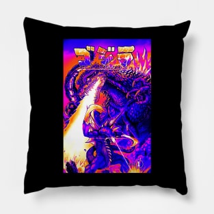 Retro Godzilla Rulers of Earth 1 Pillow