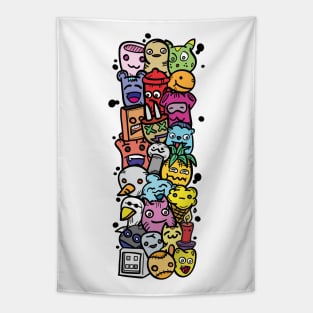 Alphabet Monster Doodle Letter I Monogram Tapestry