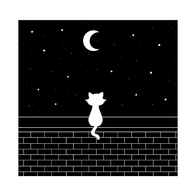 Cat in the night by KammyBale