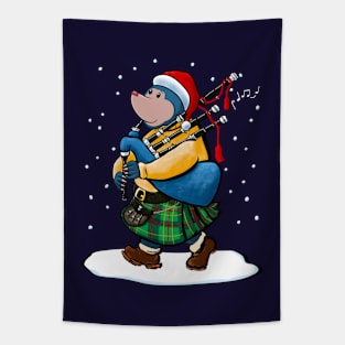 The Scottish Mole Of Kintyre Plays Bagpipes At Christmas! Tapestry