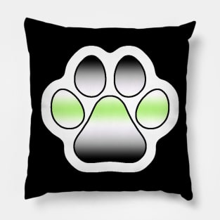 Agender Pride Paw Pillow