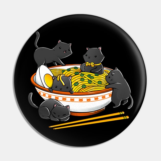 Kawaii Anime Cat Japanese Ramen Noodles Pin by Tobe_Fonseca