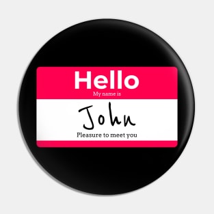 Name tag John Pin