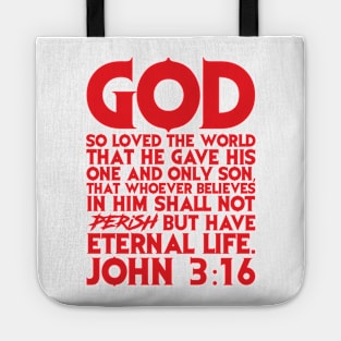 John 3:16 For God So Loved The World Tote