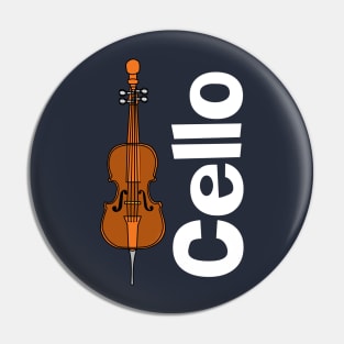 Cello Orchestra Musical Instrument White Text Pin