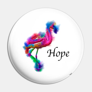 Hope - Prancing Flamingo Abstract Pin