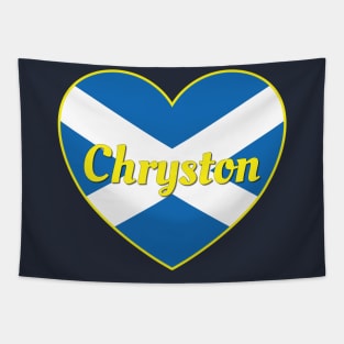 Chryston Scotland UK Scotland Flag Heart Tapestry