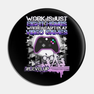 Funny Job - Video Game Humor - Motivational Fitness Workout Design Pin