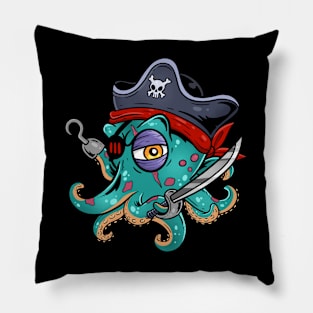 Eight-Armed Adventurer: Pirate Octopus Squid Design Pillow