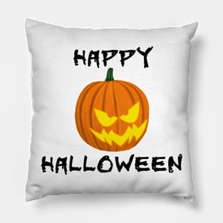 Happy Halloween Scary Smile Jack O Lantern Pillow