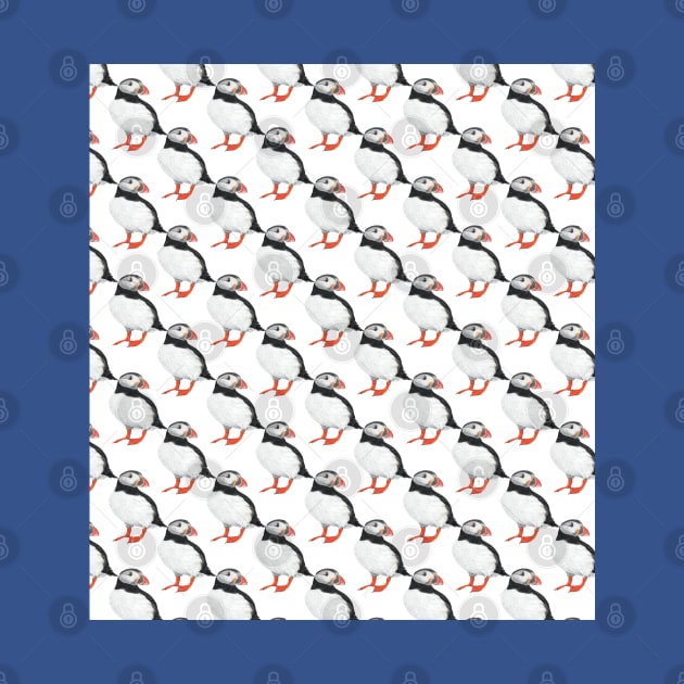 Puffin Pattern by IslesArt
