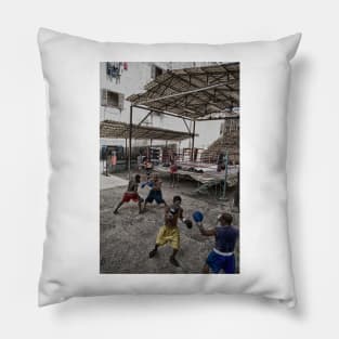 Training at the Rafael Trejo boxing camp in Havana, Cuba Pillow