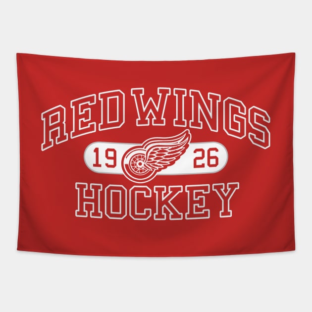 Detroit Wings-City Tapestry by karenblanco