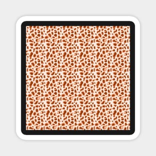 Orange Tiny Spotted Animal Pattern Design Magnet