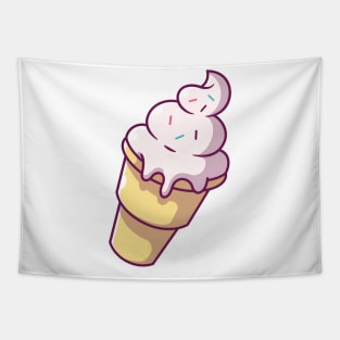 Vanilla ice cream meses cartoon Tapestry