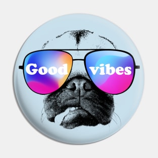 Pug's Good vibes Pin