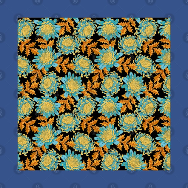 Chrysanthemum floral pattern by Designoholic