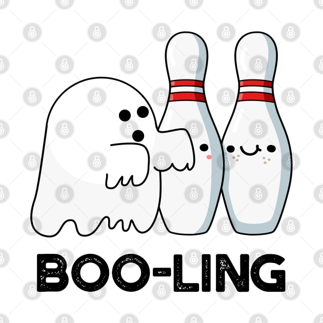 Booling Cute Halloween Bowling Ghost Pun by punnybone