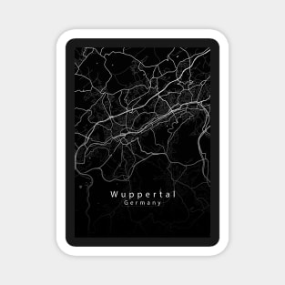 Wuppertal Germany City map dark Magnet