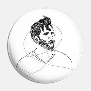 Scribble art - messi Pin