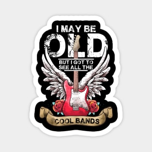 I May Be Old But I Got To See All The Cool Bands Concert Magnet