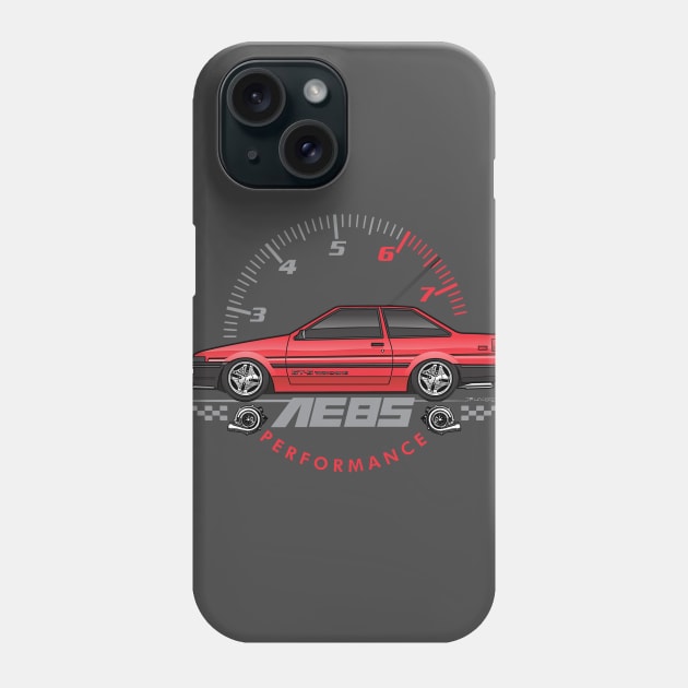 AE85 REd Phone Case by JRCustoms44