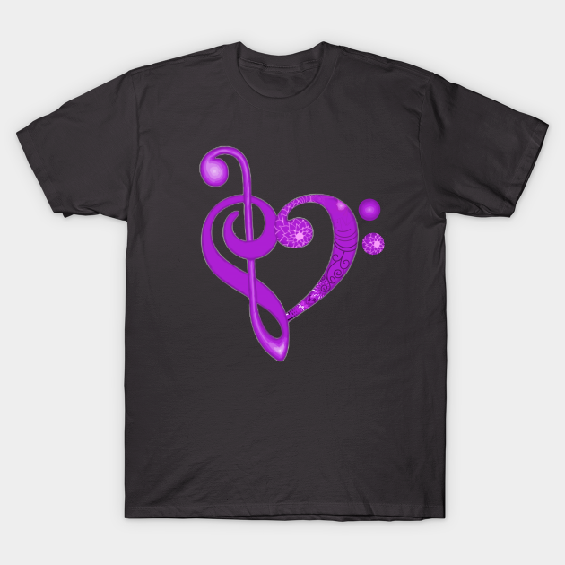 Music Heart - Hearts - T-Shirt | TeePublic