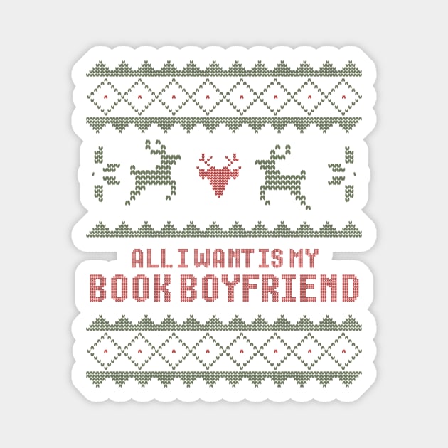 Bookish book Christmas holiday gifts & librarian gift for book nerds, bookworms Magnet by OutfittersAve