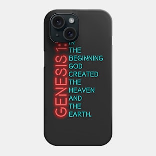 Genesis 1:1 Neon Phone Case