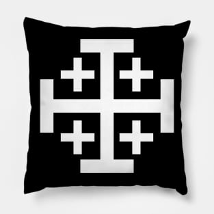 Jerusalem Cross (white) Pillow