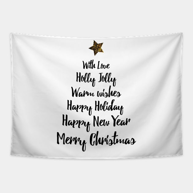 Christmas tree of wishes Tapestry by grafart