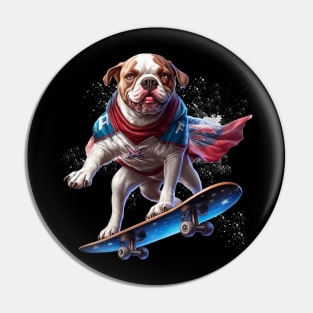 Bulldog the mighty superhero Pin